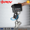 threaded pneumatic with electric angle seat valve